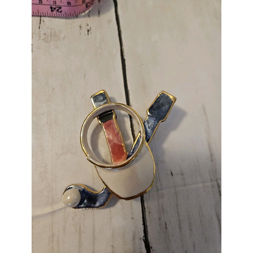 Golf Broche Ceramic Novelty Gift